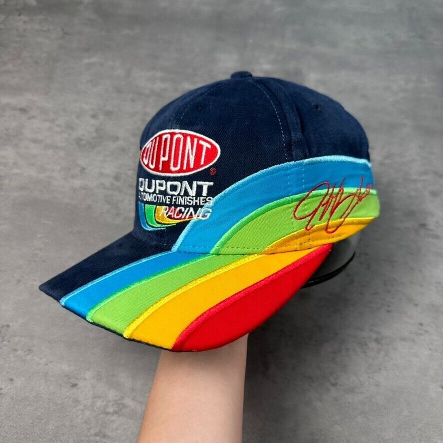 Vintage Dupont Racing Jeff Gordon 24 Rainbow Hat