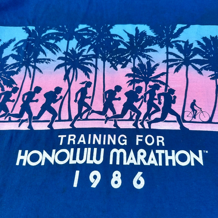 Vintage Crazy Shirts Honolulu Marathon Hawaii 1986 T Shirt - S