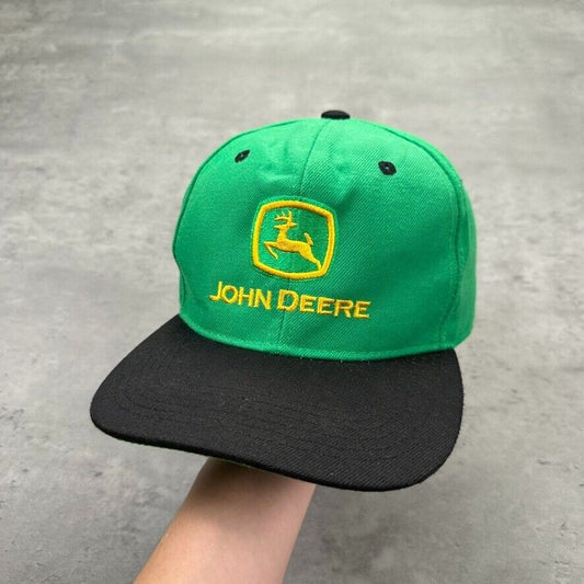 John Deere Green Black Logo Hat