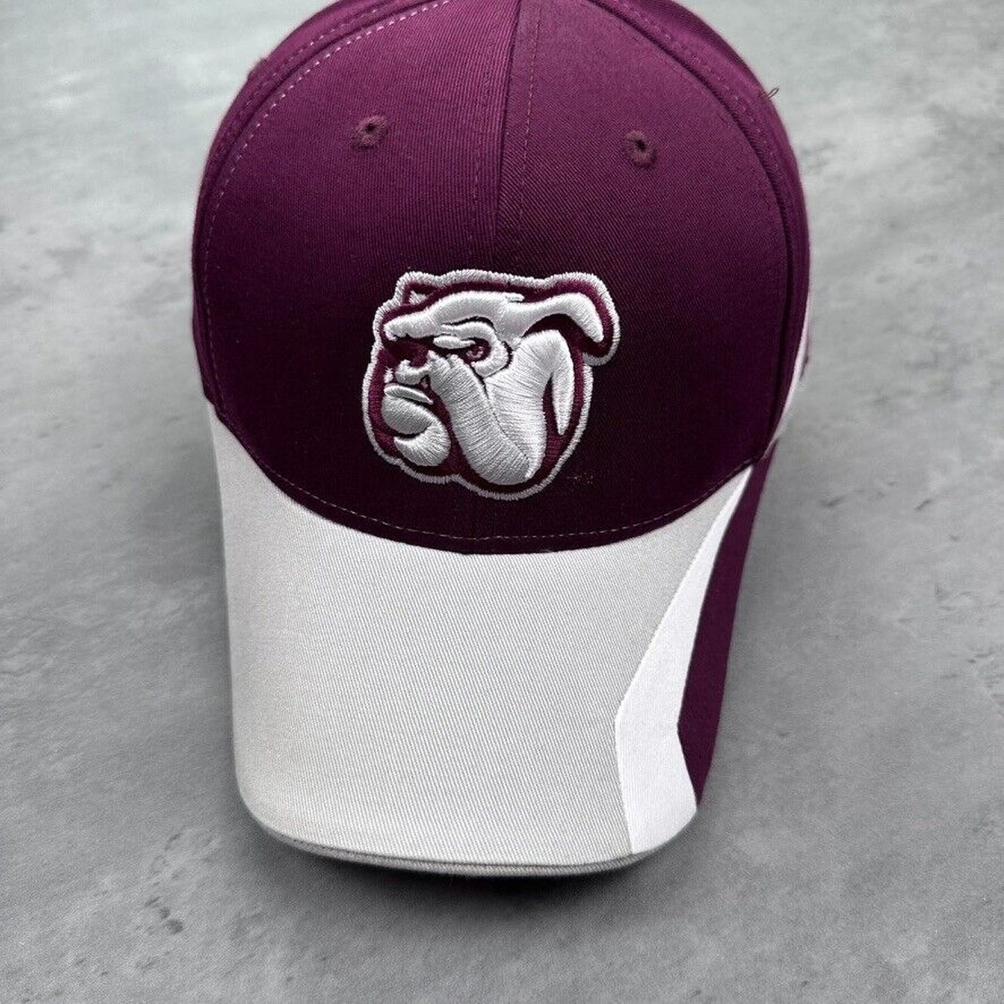 Vintage Adidas Mississippi State University Bulldogs Maroon Gray Hat