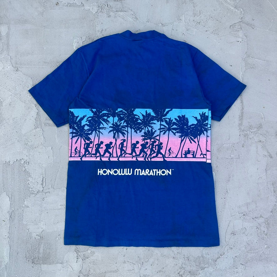 Vintage Crazy Shirts Honolulu Marathon Hawaii 1986 T Shirt - S
