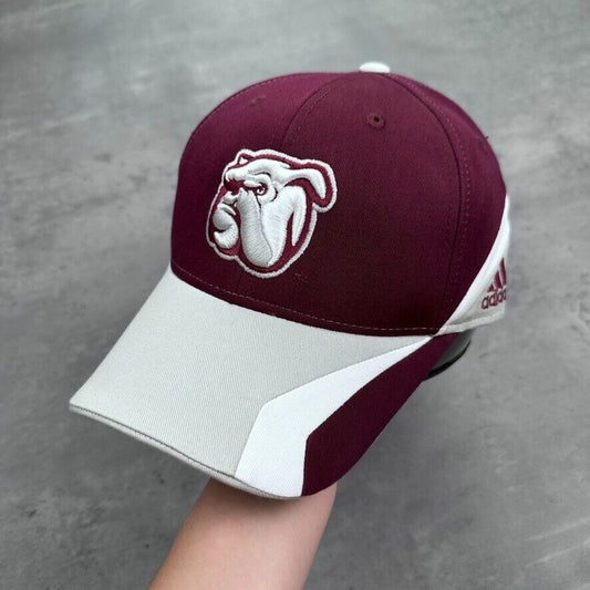 Vintage Adidas Mississippi State University Bulldogs Maroon Gray Hat