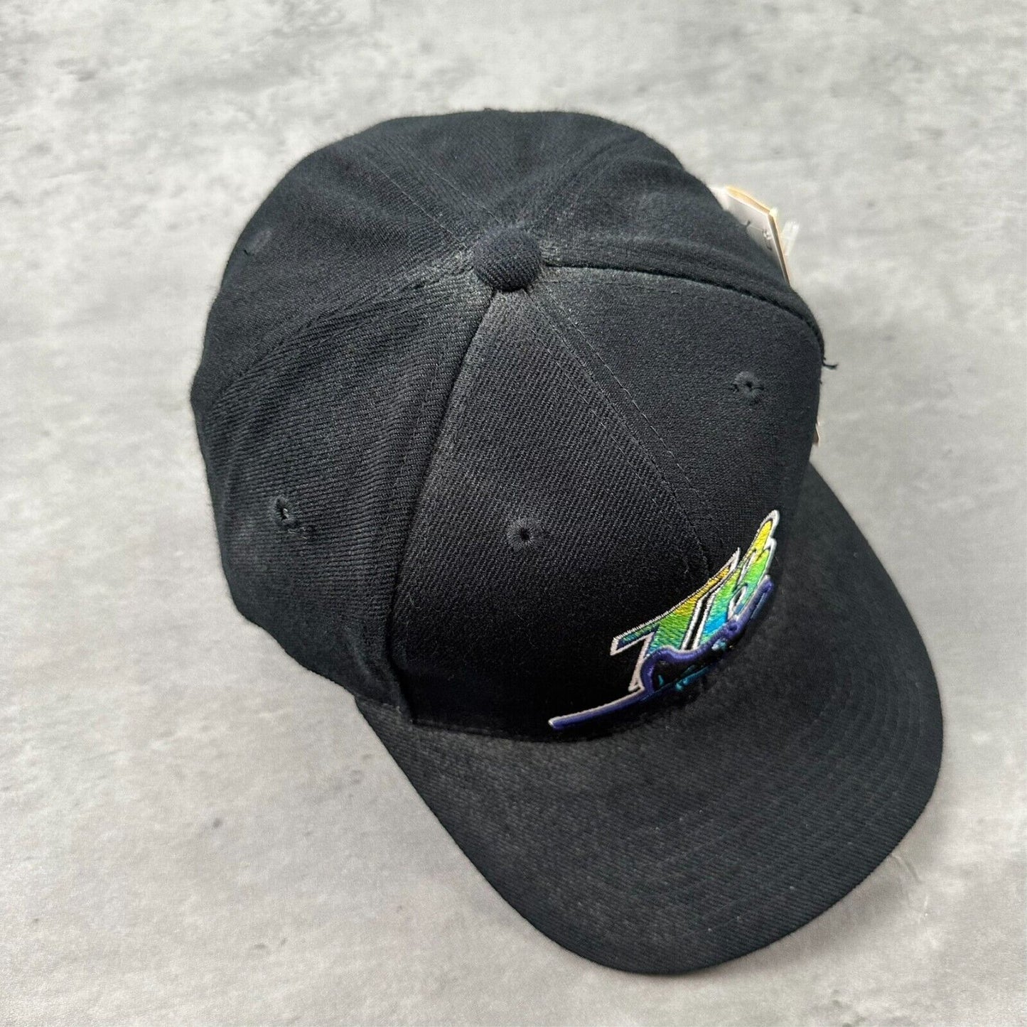 Vintage Deadstock NWT Tampa Bay Devil Rays MLB Black Wool Hat