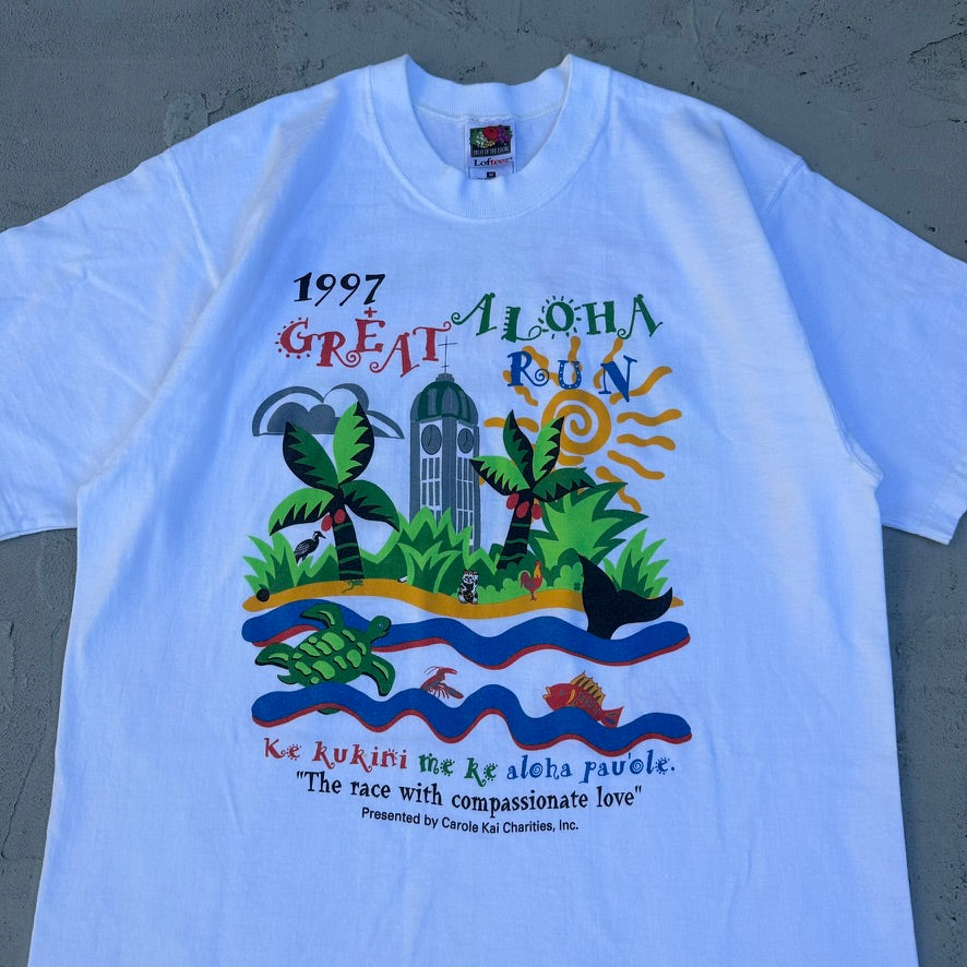 Vintage Great Aloha Run Hawaii 1997 T Shirt - M