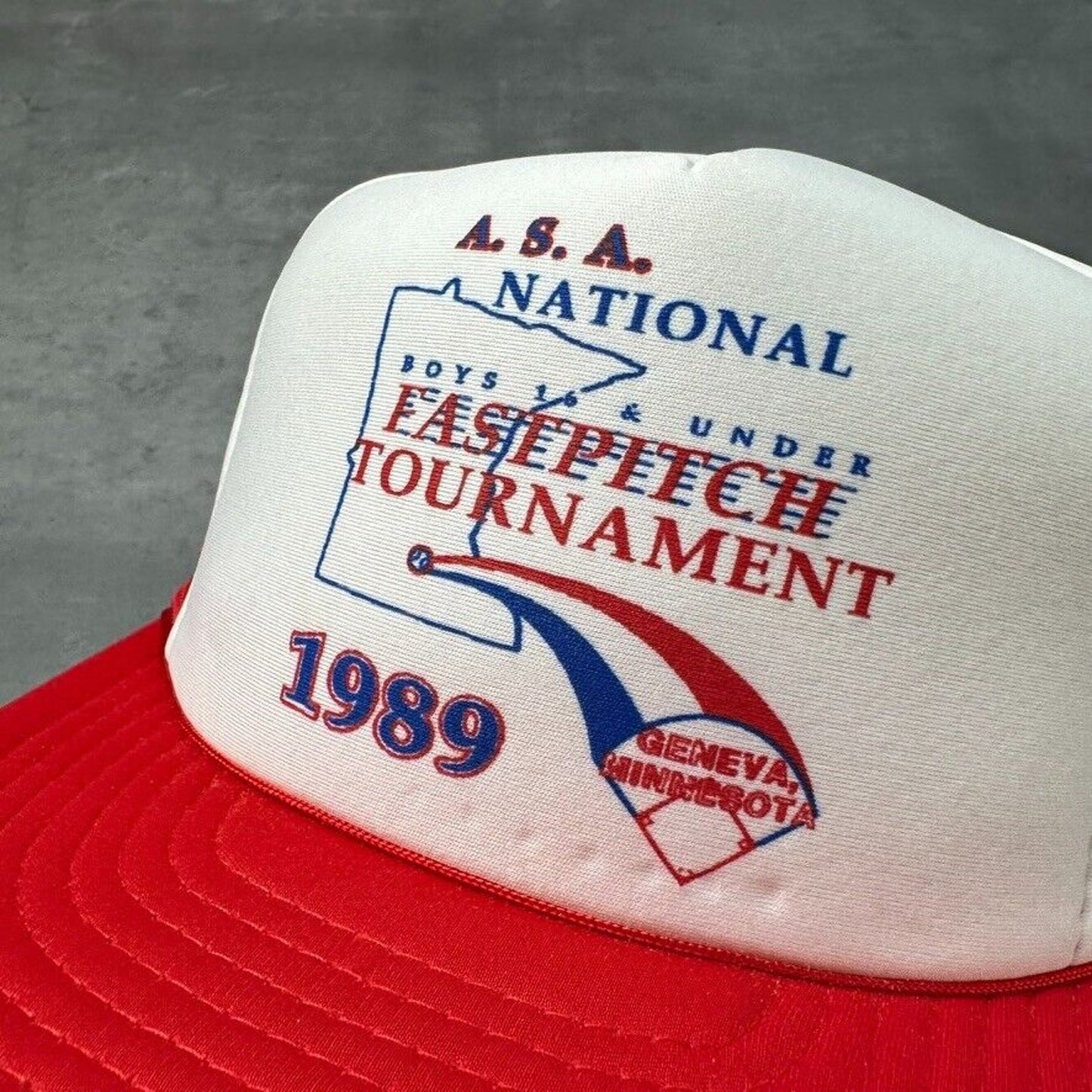 Vintage ASA National Fastpitch Tournament Minnesota 1989 Softball Hat