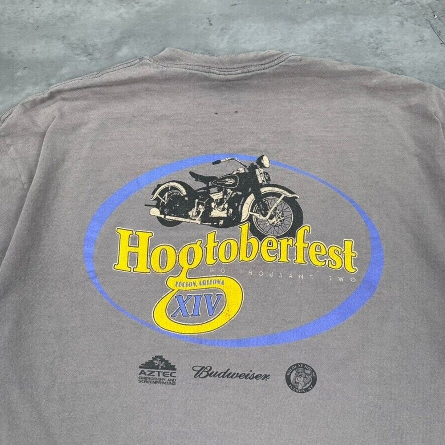 Vintage Hogtoberfest 2002 Harley Distressed T Shirt - XL