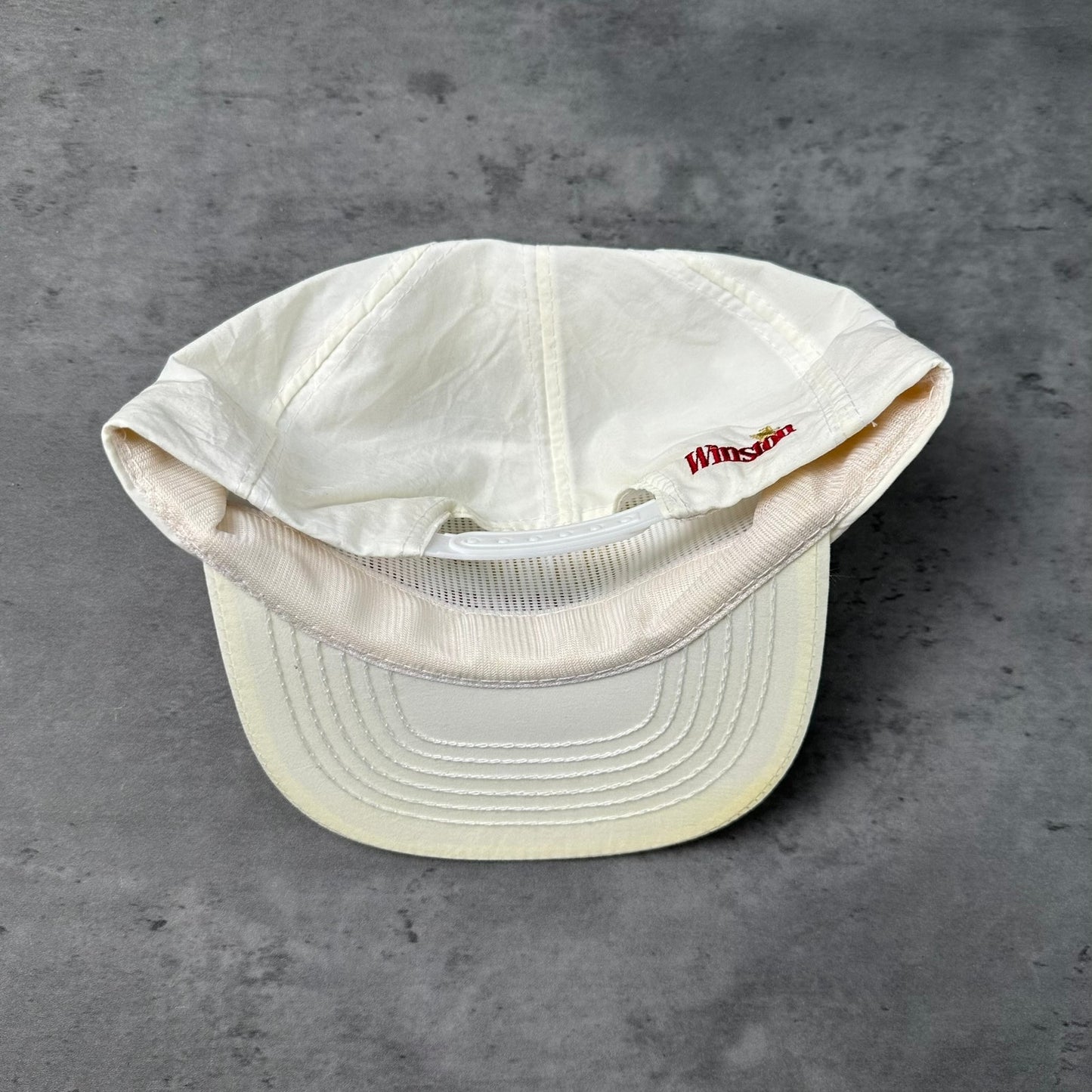 Vintage The Wrap Only Winston Has It Cigarette White Hat