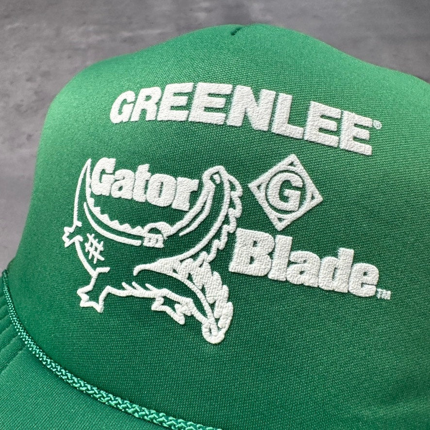 Vintage Greenlee Gator Blade Green Trucker Hat