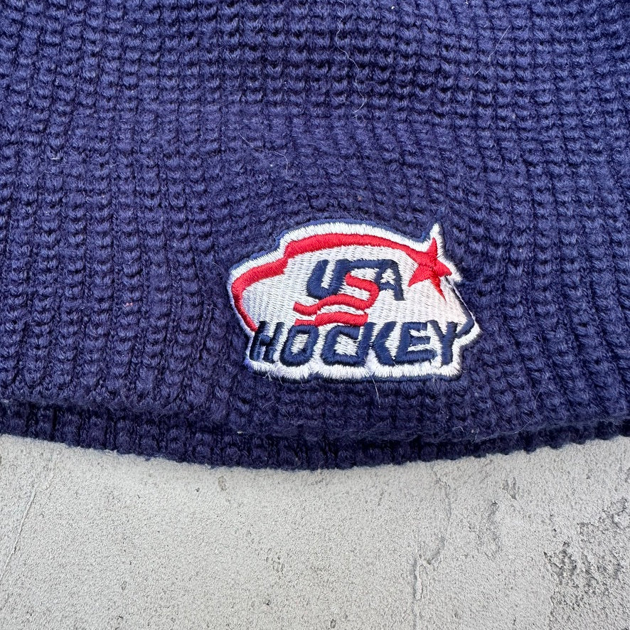 Vintage Nike USA Hockey Beanie Skull Cap