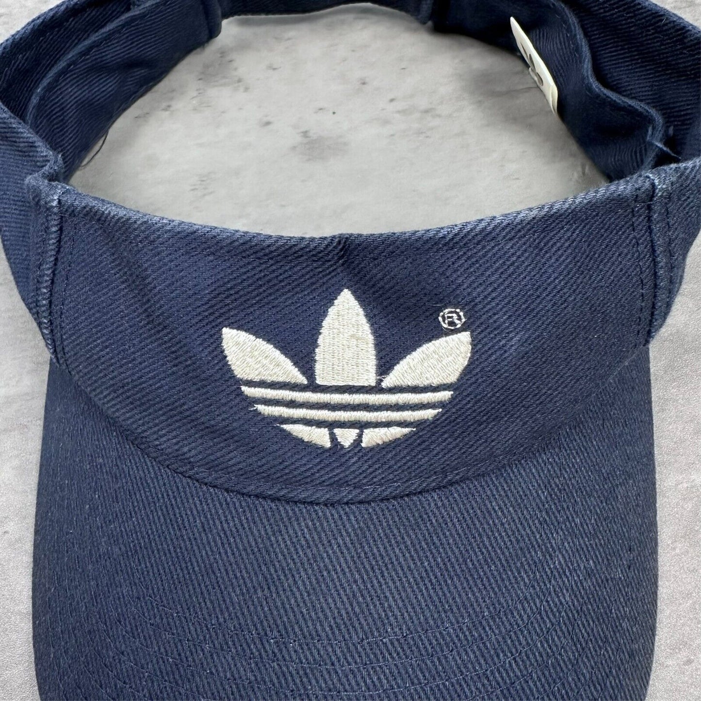 Vintage Adidas Logo Blue Visor Hat