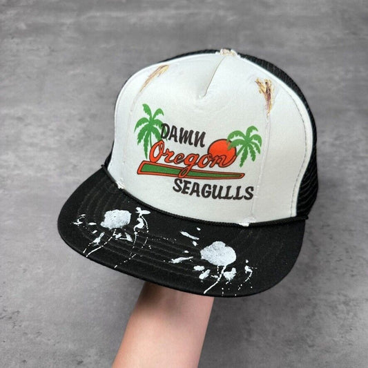 Vintage Damn Oregon Seagulls Bird Poop Novelty Hat