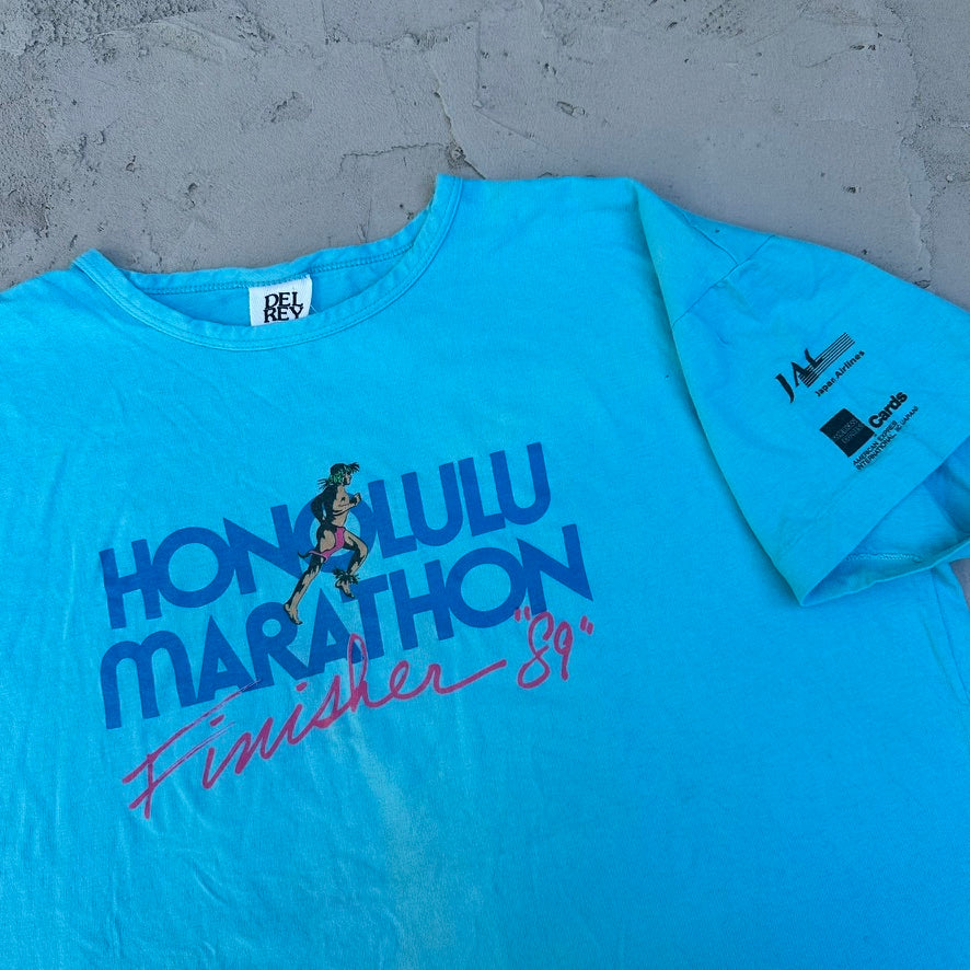 Vintage Honolulu Marathon Hawaii 1989 Boxy T Shirt - M