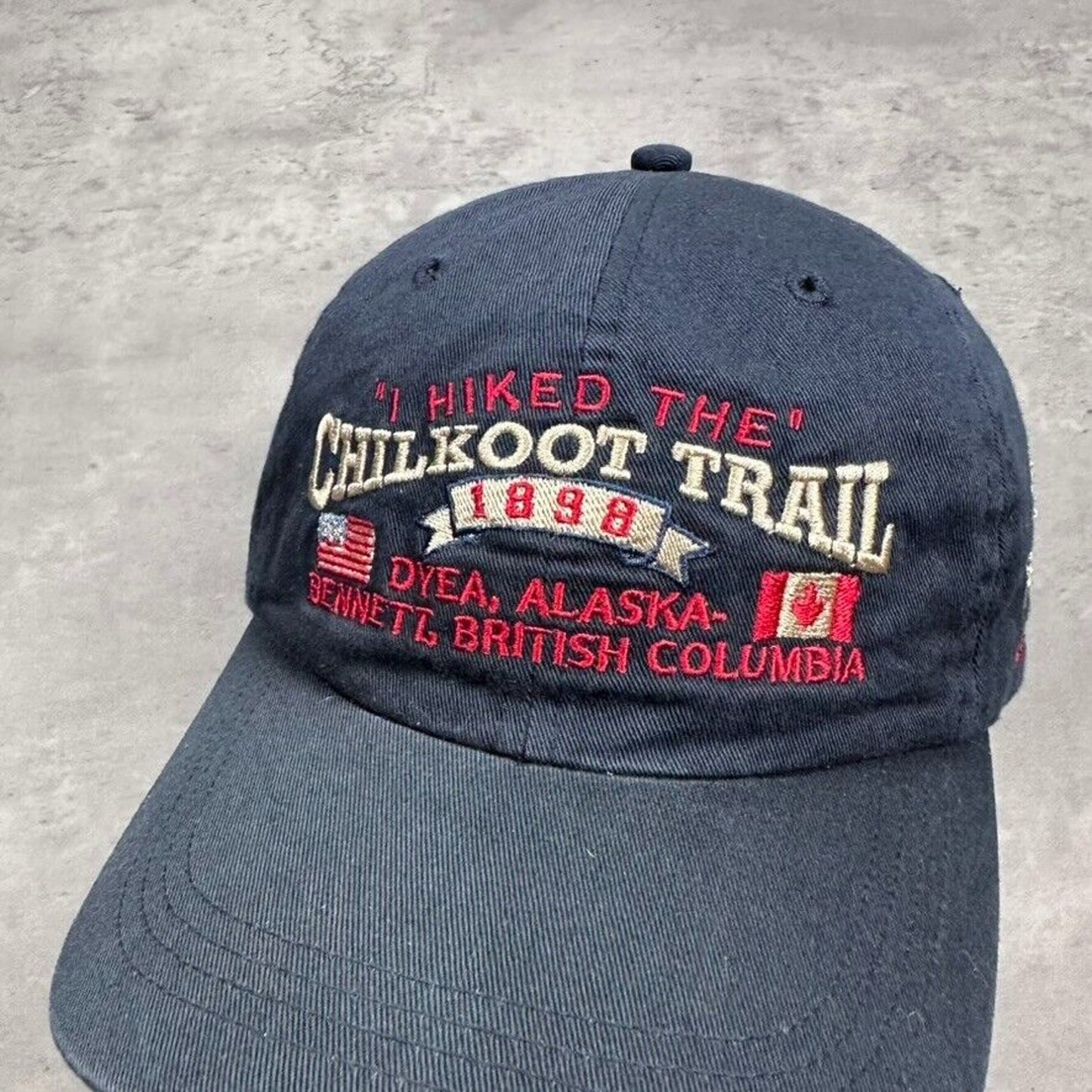 Vintage I Hiked The Chilkoot Trail Alaska British Columbia Canada Souvenir Hat