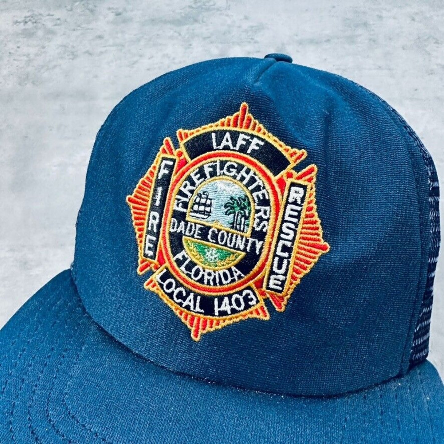 Vintage Dade County Firefighter Fire Rescue Hat