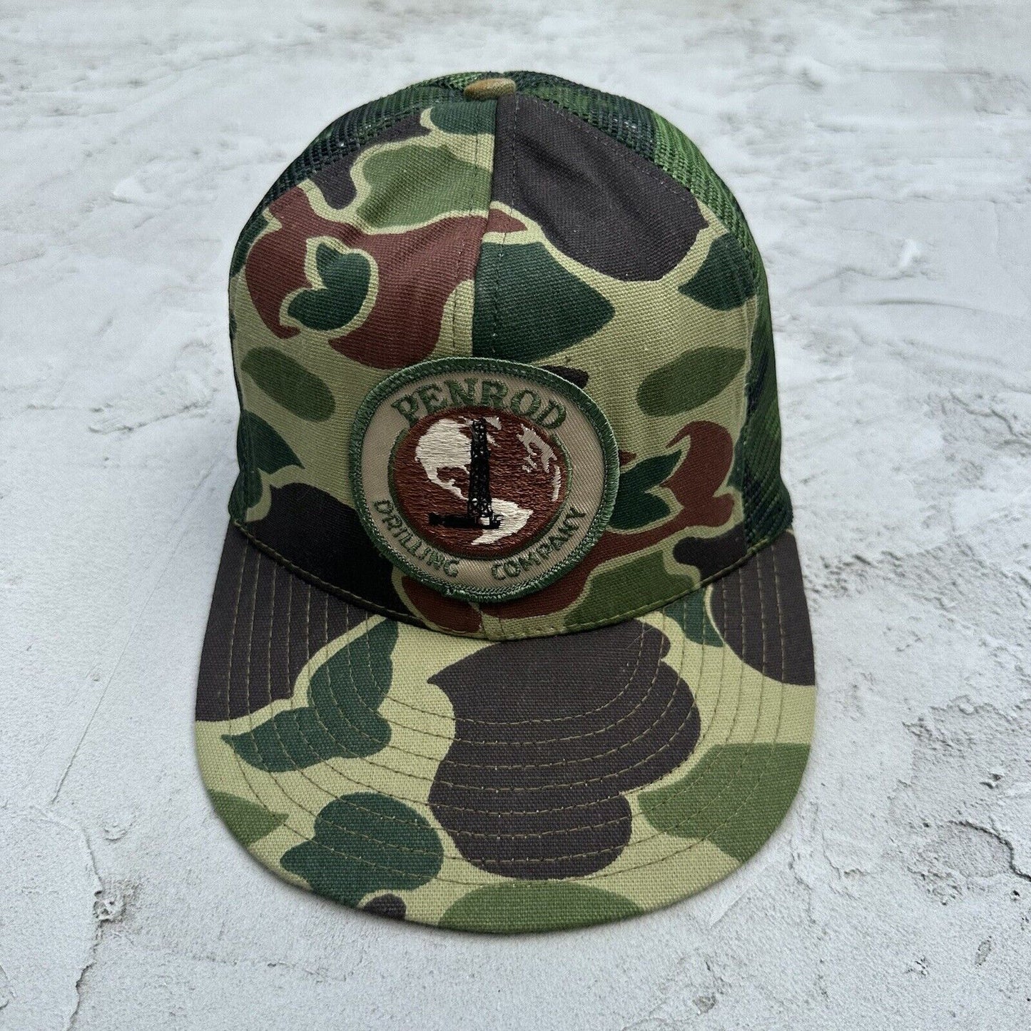 Vintage Penrod Drilling Company Camo Mesh Hat