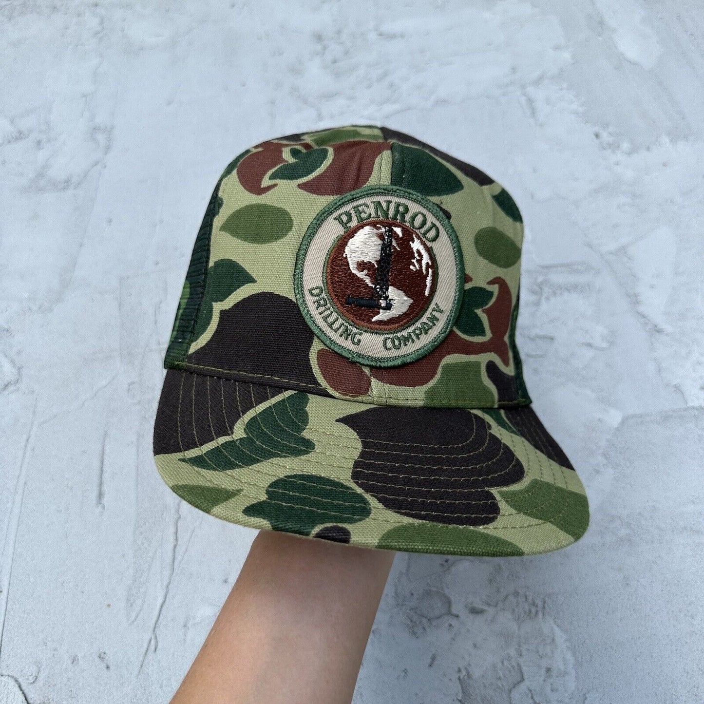 Vintage Penrod Drilling Company Camo Mesh Hat