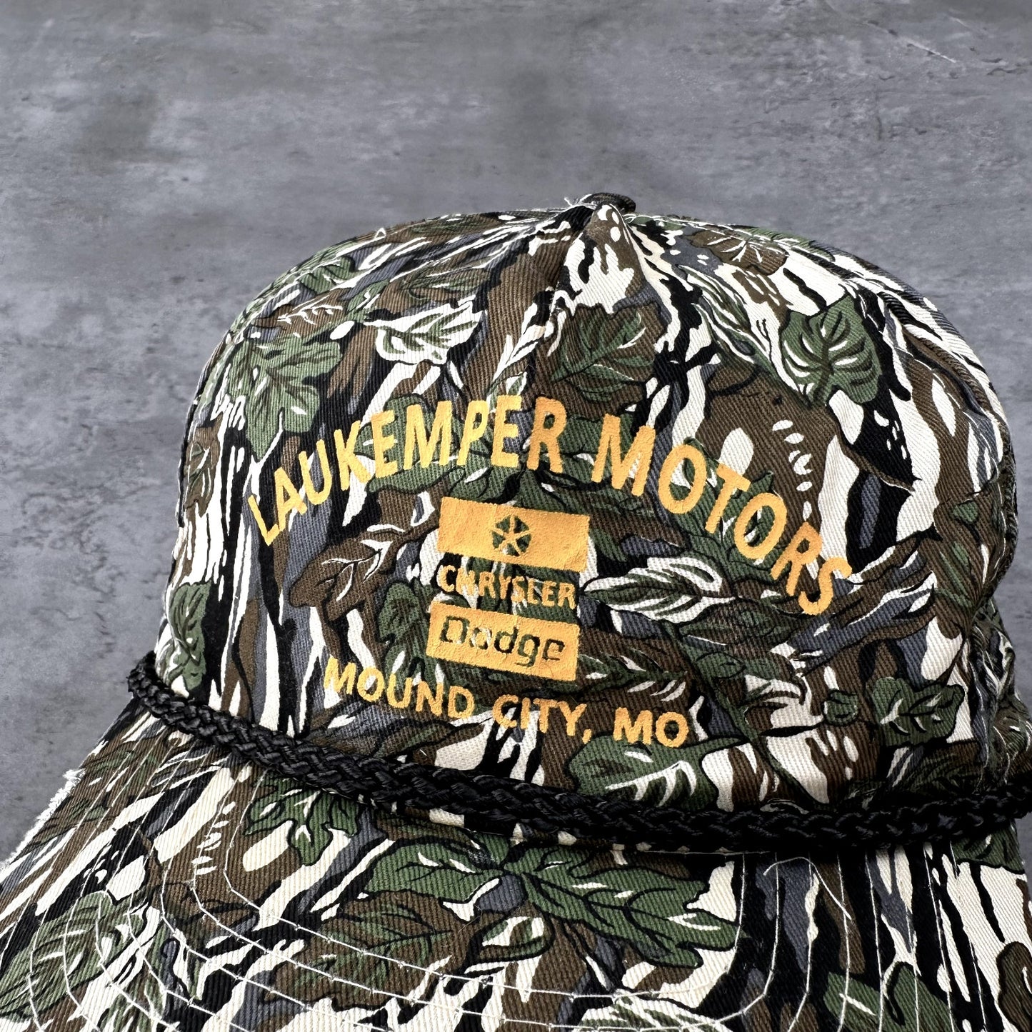 Vintage Camo Motors Chrysler Dodge Missouri Hat