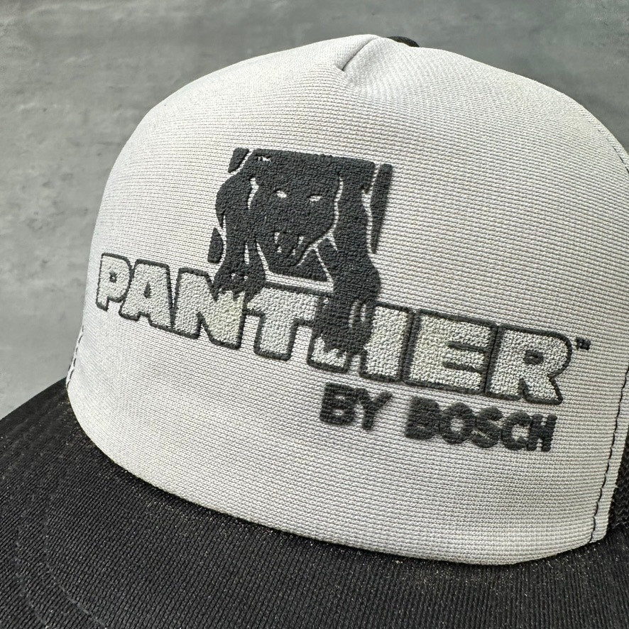 Vintage Panther By Bosch Power Tools Gray Black Trucker Hat