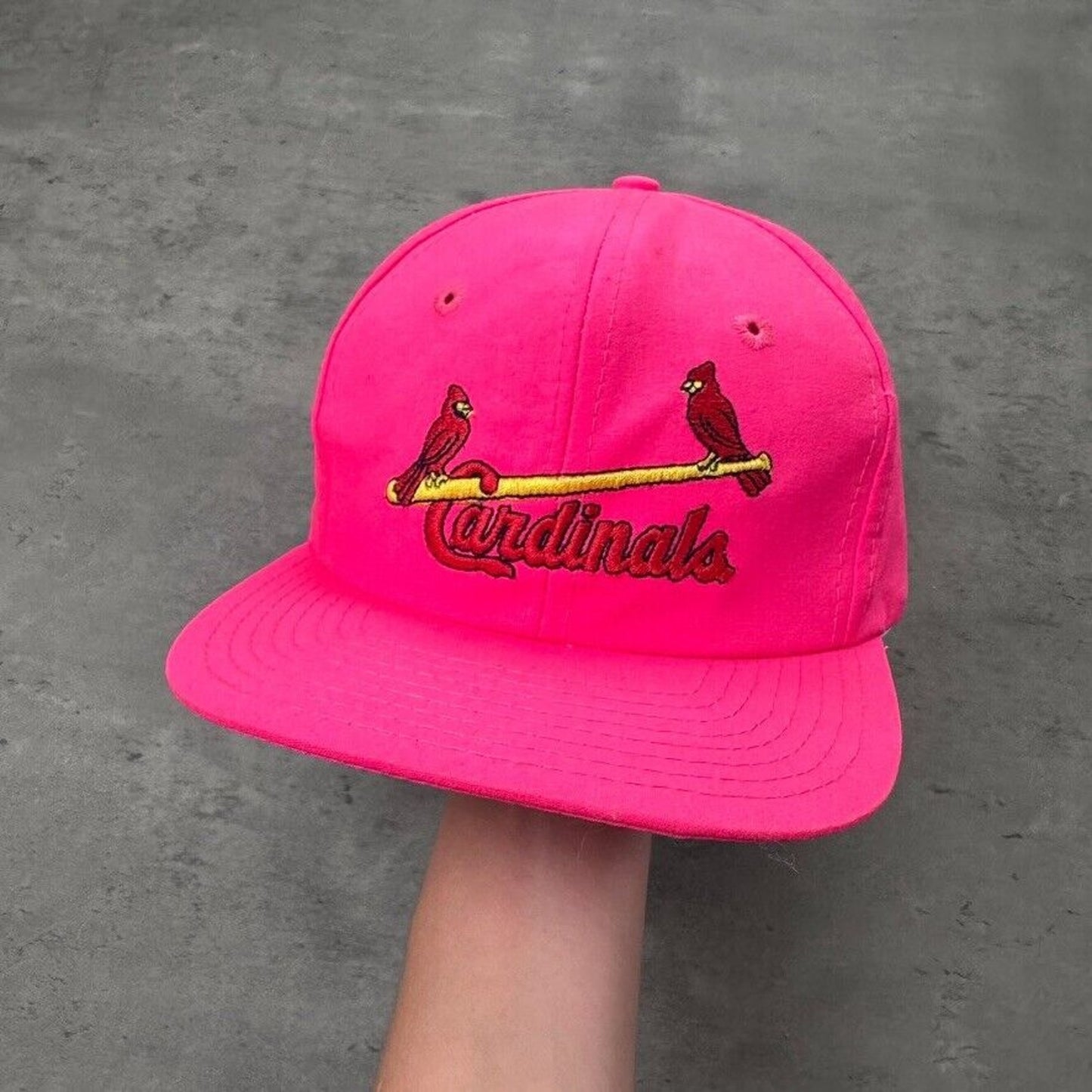 Vintage St. Louis Cardinals MLB Baseball Twins Hot Pink Hat