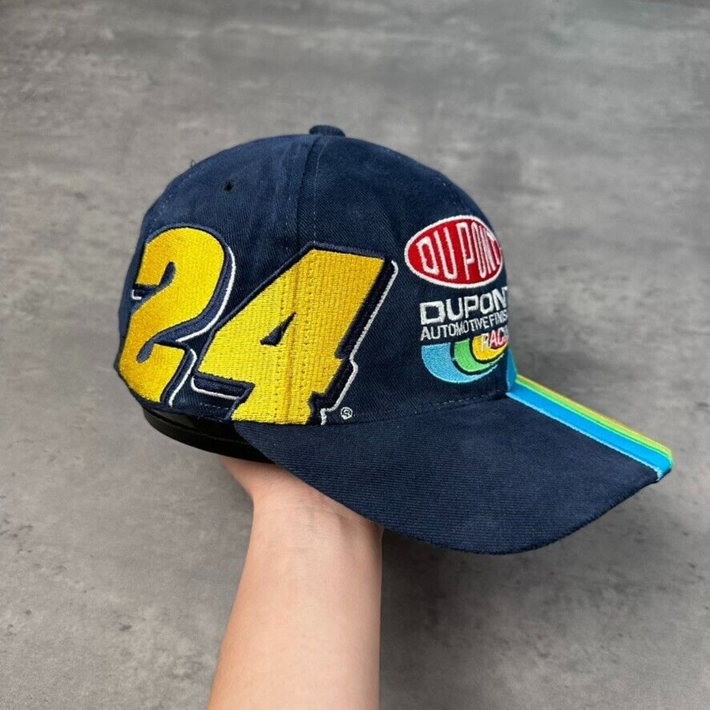 Vintage Dupont Racing Jeff Gordon 24 Rainbow Hat