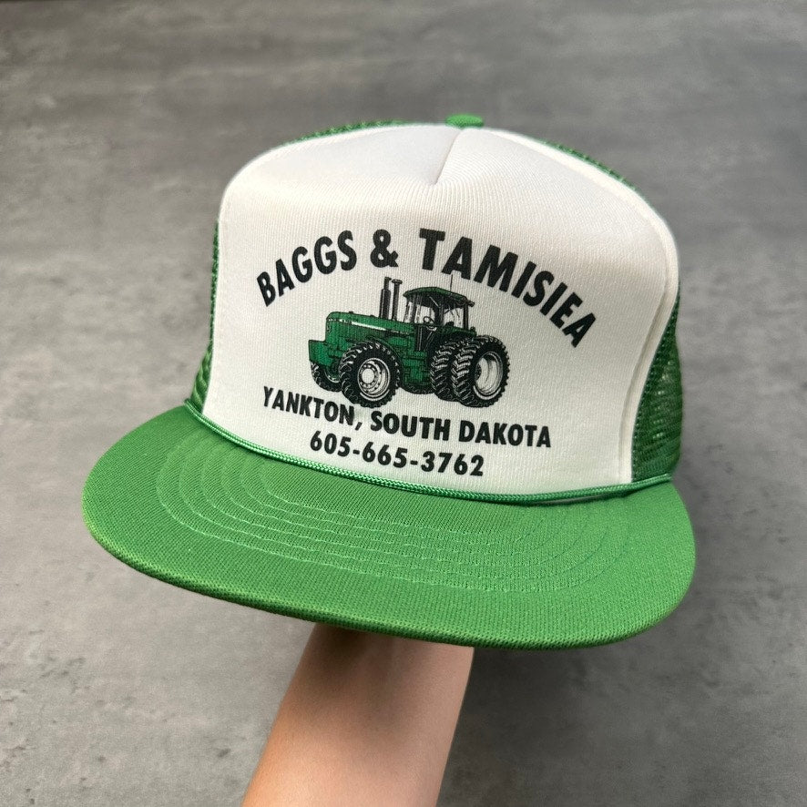 Vintage Baggs & Tamisiea Yankton South Dakota Tractor Farming Trucker Hat