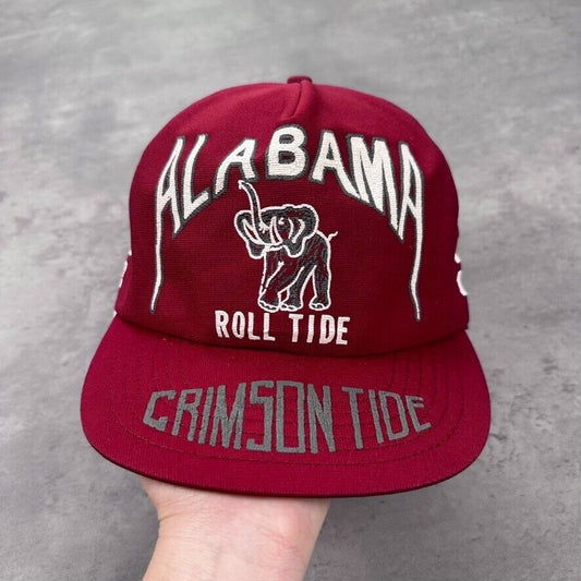 Vintage University of Alabama Crimson Tide Roll Tide Puff Print Elephant Hat