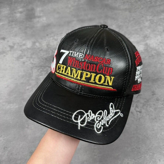 Vintage Dale Earnhardt NASCAR Winston Cup Champions Leather Hat