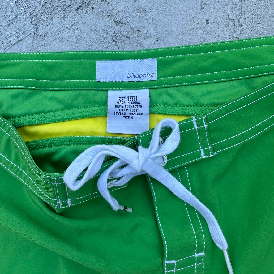 Y2K Billabong Women's Green Swim Shorts - 9