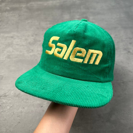 Vintage Salem Cigarettes Green Corduroy Snapback Hat