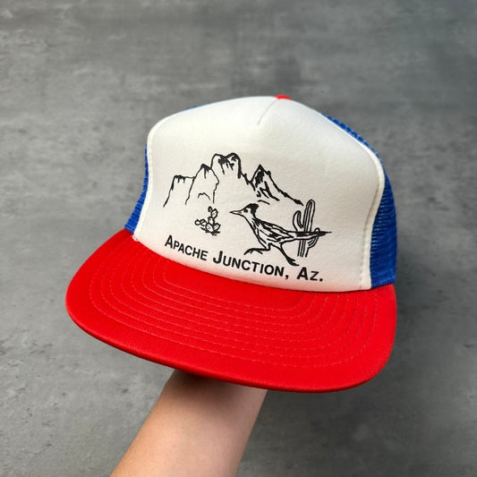 Vintage Apache Junction Arizona Red White Blue Hat