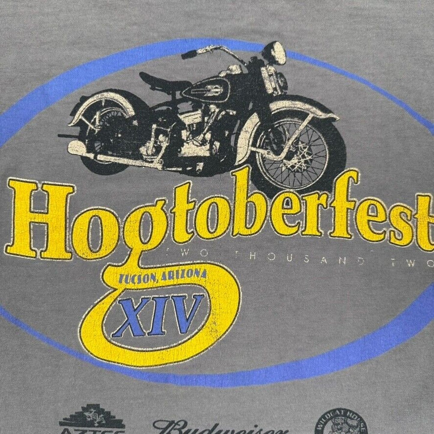 Vintage Hogtoberfest 2002 Harley Distressed T Shirt - XL