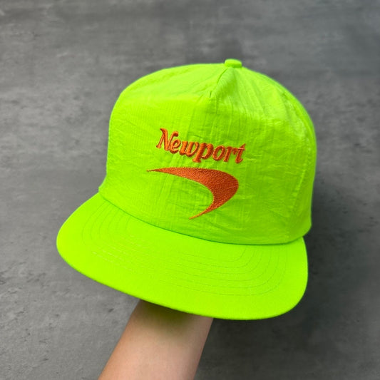 Vintage Newport Cigarettes Neon Nylon Snapback Hat