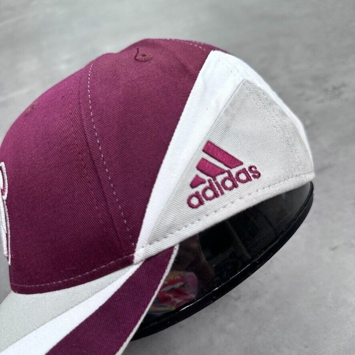 Vintage Adidas Mississippi State University Bulldogs Maroon Gray Hat