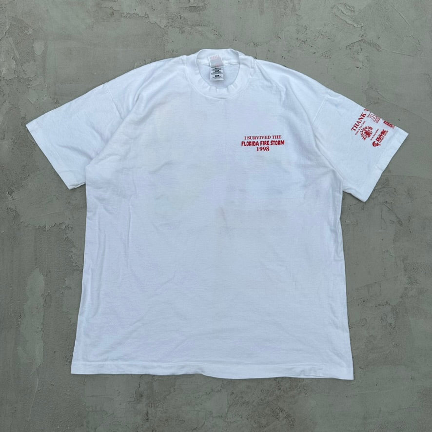 Vintage I Survived The Florida Fire Storm 1998 T Shirt - XL