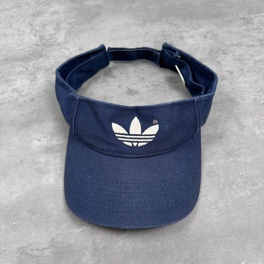 Vintage Adidas Logo Blue Visor Hat