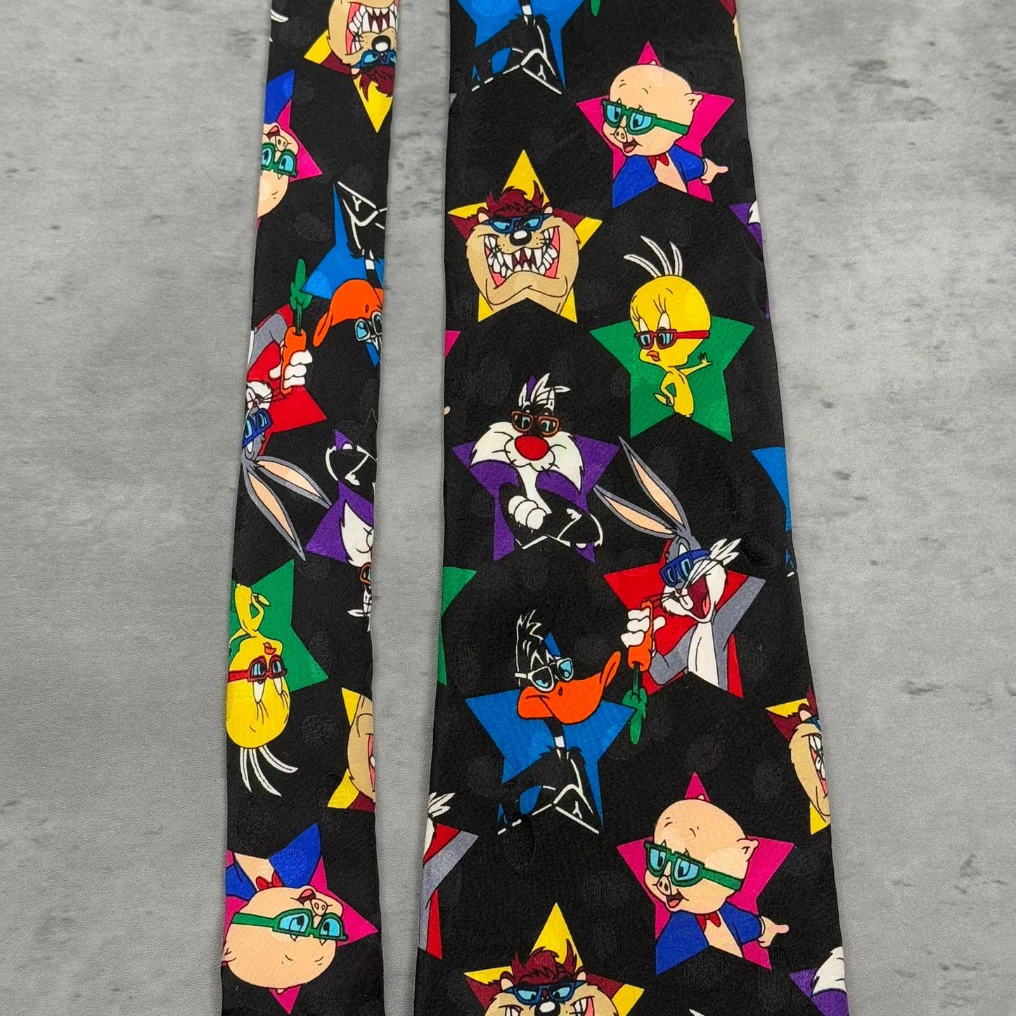 Vintage Looney Tunes Mania Star Characters 1993 Tie