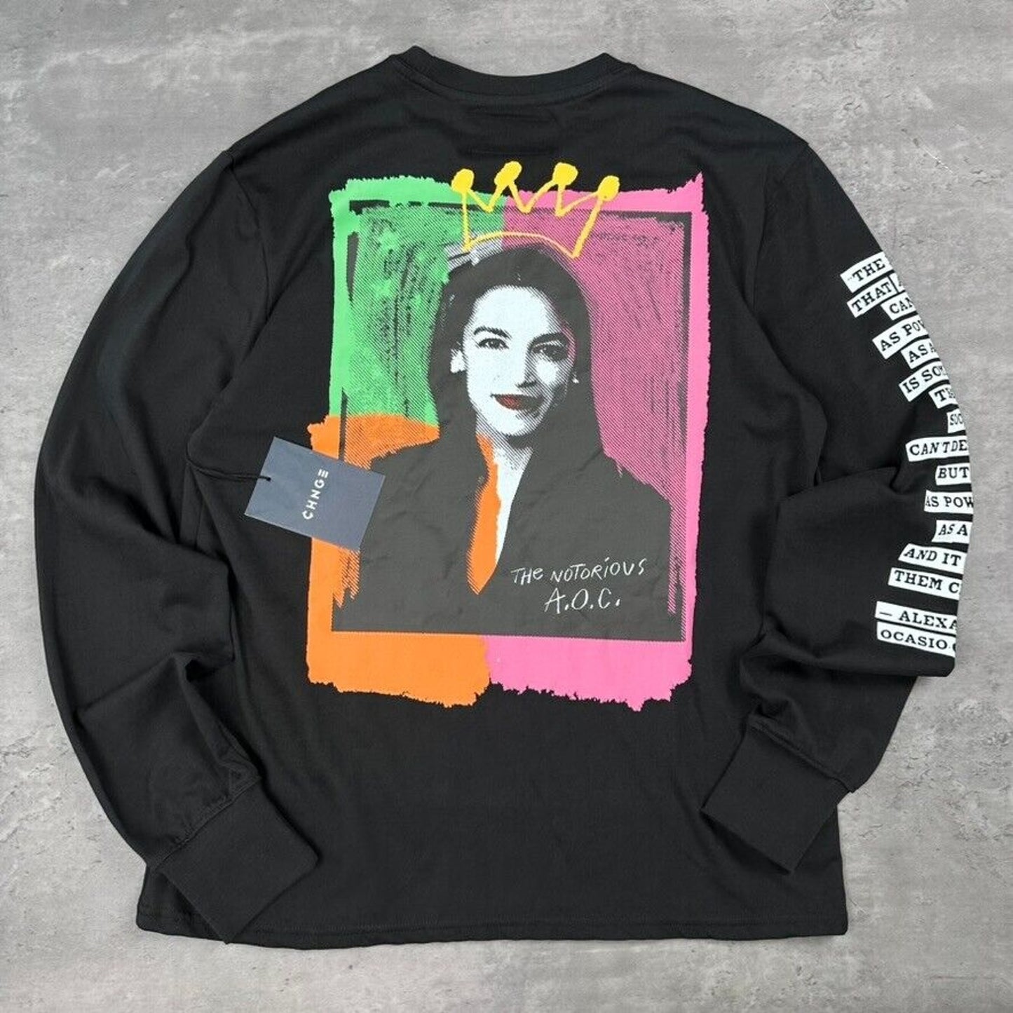 NWT CHNGE Alexandria Ocasio-Cortez Notorious AOC Shirt - M