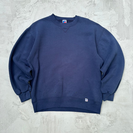 Vintage Russell Athletic Blue Distressed Sweatshirt - L