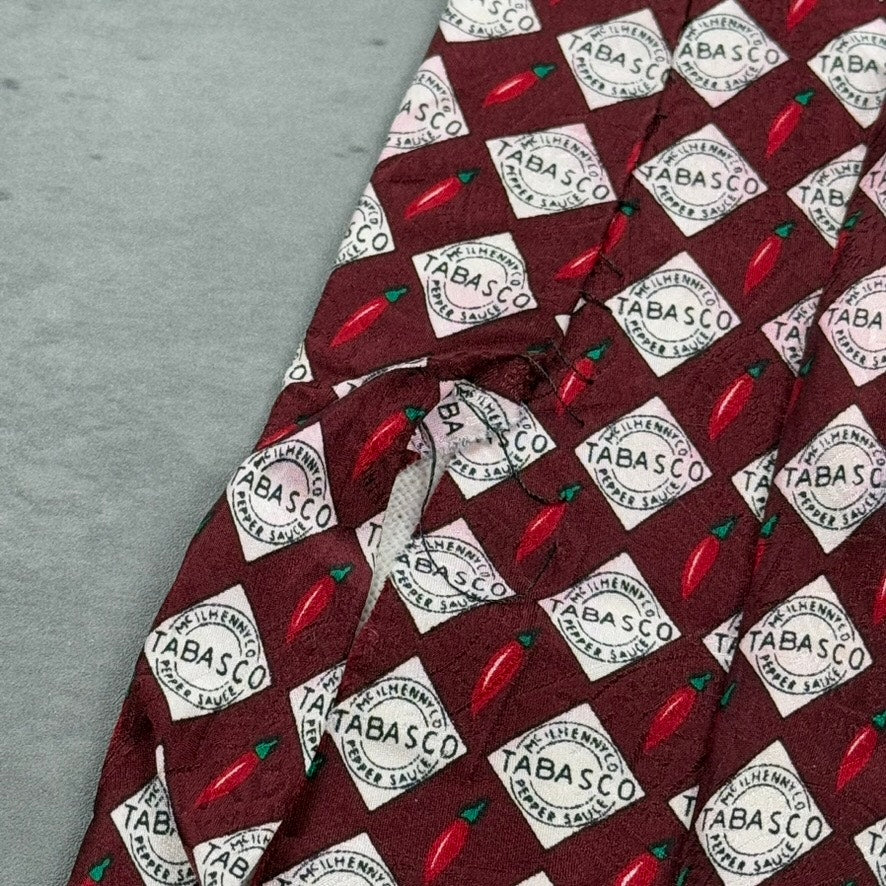 Vintage Tabasco Hot Sauce Checkered Tie