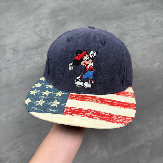 Vintage Disney Mickey Mouse Golf American Flag USA Hat