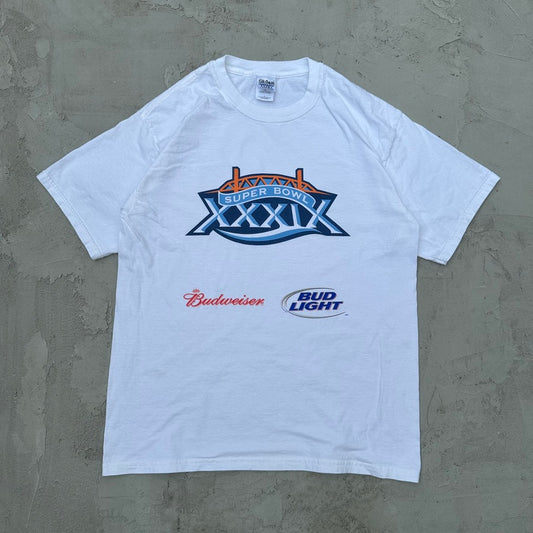 Super Bowl XXXIX 2005 Budweiser T Shirt - L