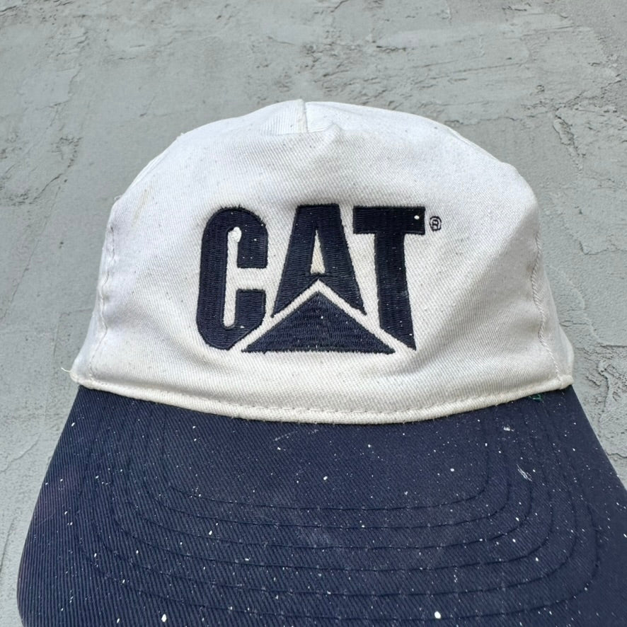 Vintage CAT Caterpillar Equipment Dyersburg Tennessee Hat Distressed