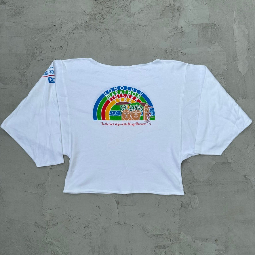 Vintage Crazy Shirts Honolulu Marathon Hawaii 1986 Long Sleeve Shirt - S