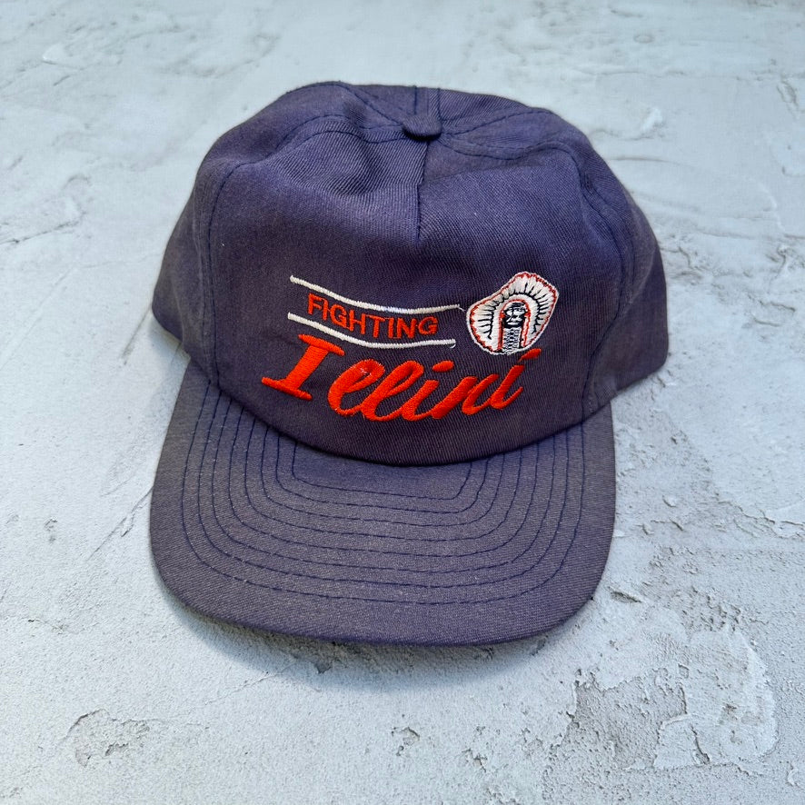 Vintage University of Illinois Fighting Illini Snapback Hat