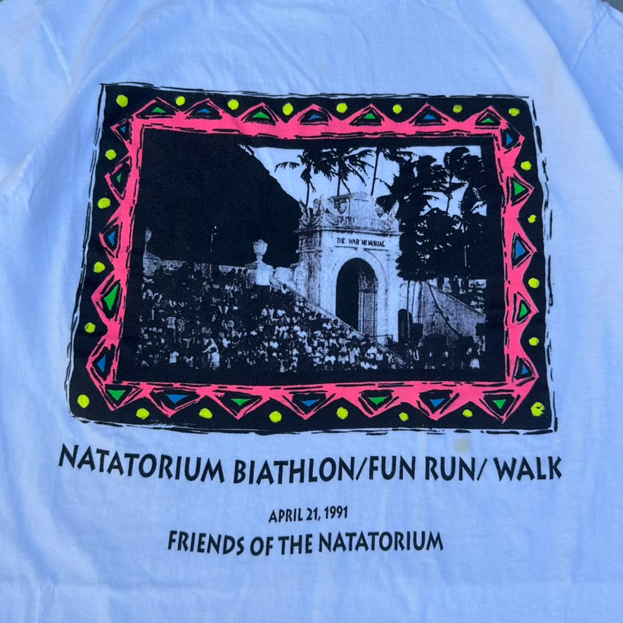Vintage Friends of the Natatorium Marathon Hawaii 1991 T Shirt - M