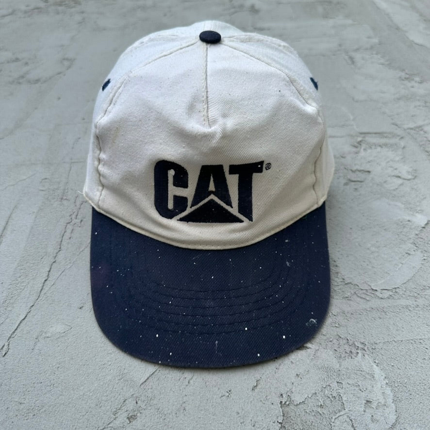 Vintage CAT Caterpillar Equipment Dyersburg Tennessee Hat Distressed