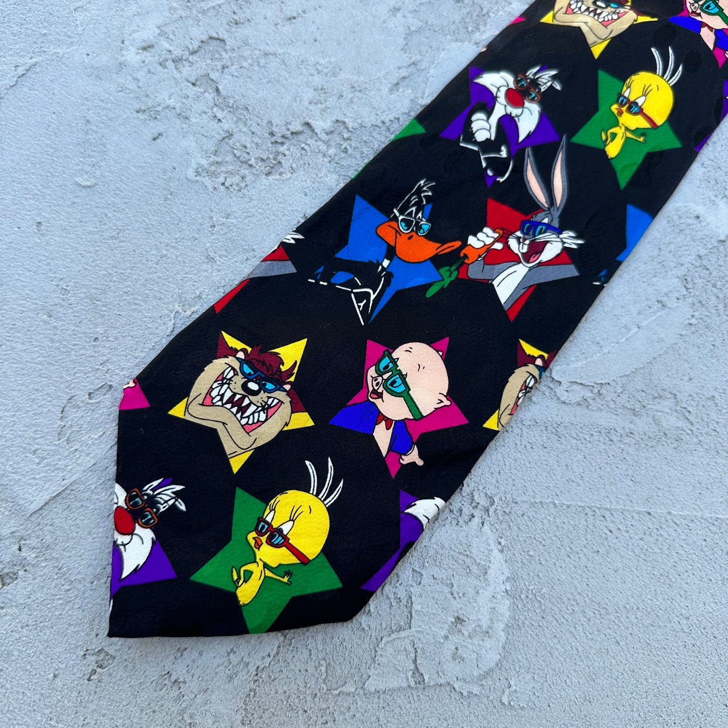 Vintage Looney Tunes Stars 1993 Tie
