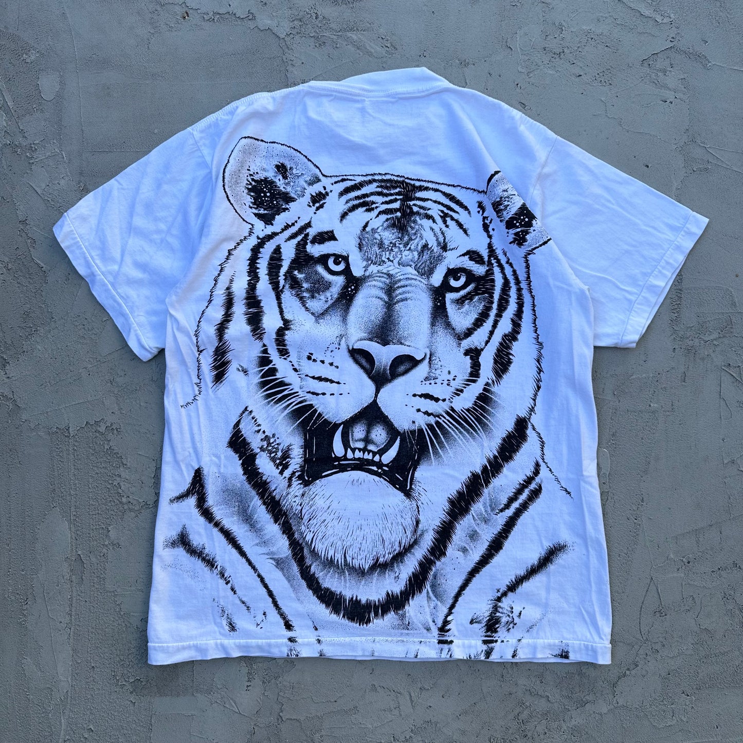 Vintage Tiger Double Sided AOP T Shirt - L