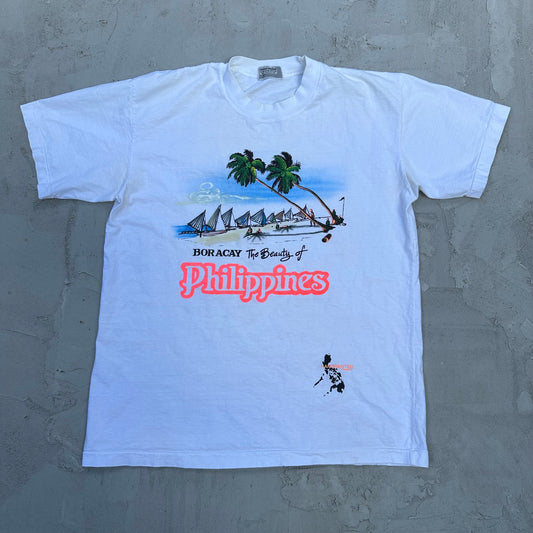 Vintage Boracay Philippines Hand-Painted T Shirt - L