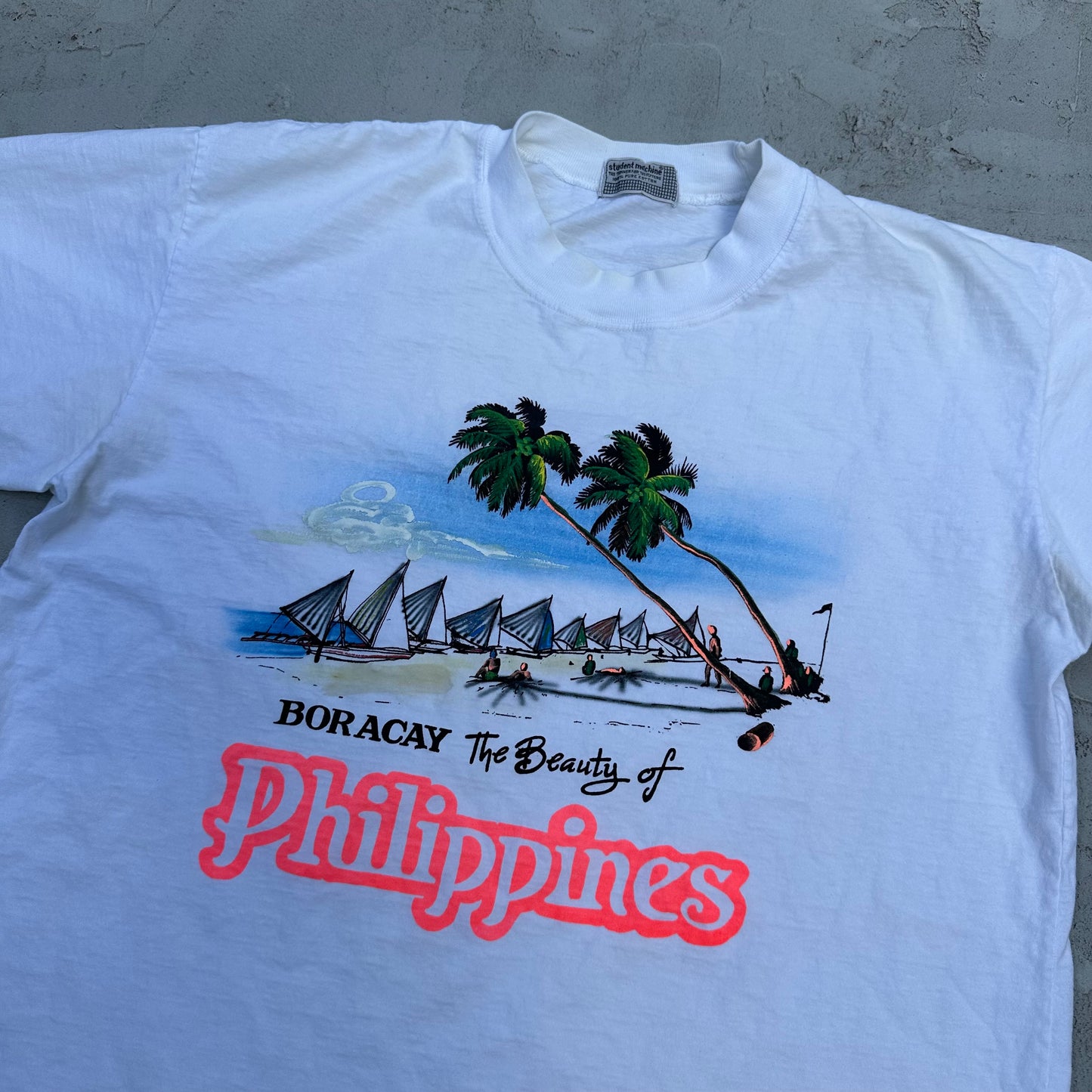 Vintage Boracay Philippines Hand-Painted T Shirt - L